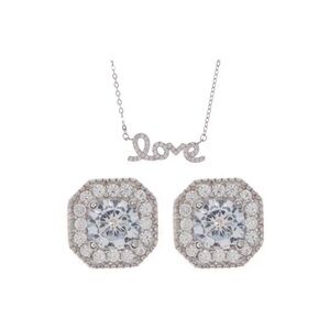 NWT- Adornia Love Pendant & Earrings 2-Piece Set